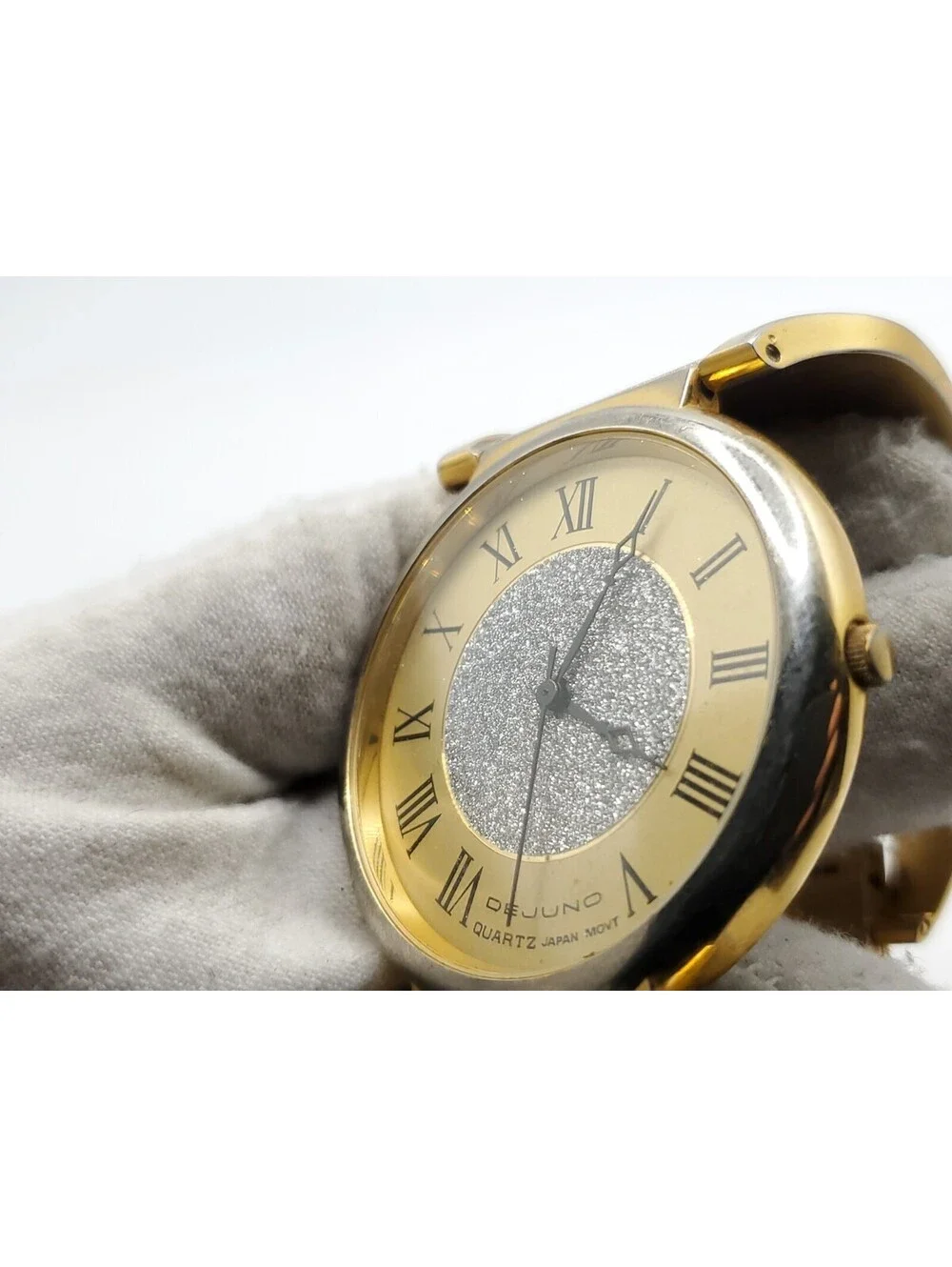 Dejuno Quartz Watch New Battery Two-Tone Roman Numerals 40mm